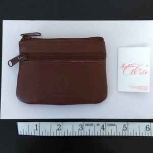 2 pocket Coin purse. Genuine Leather